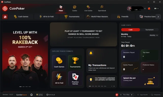 Главный лобби CoinPoker